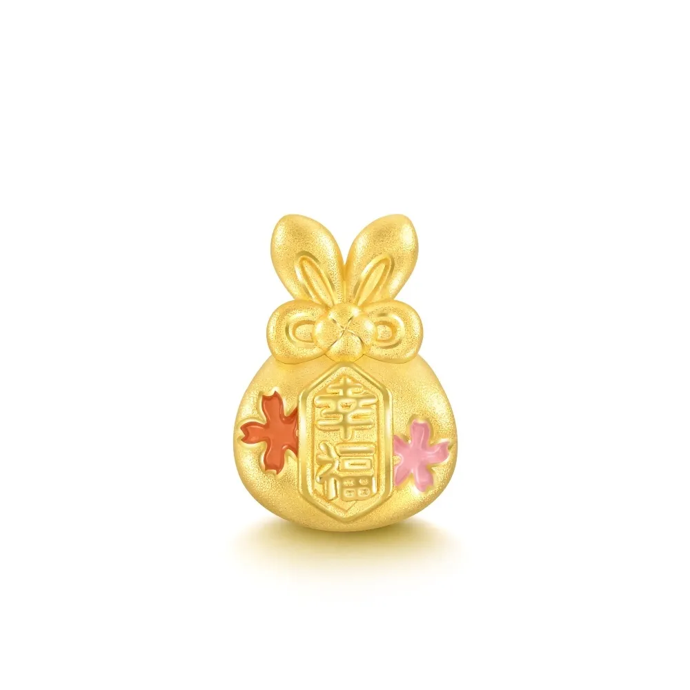 【點睛品】Charme Mini 幸福兔御守 黃金串珠