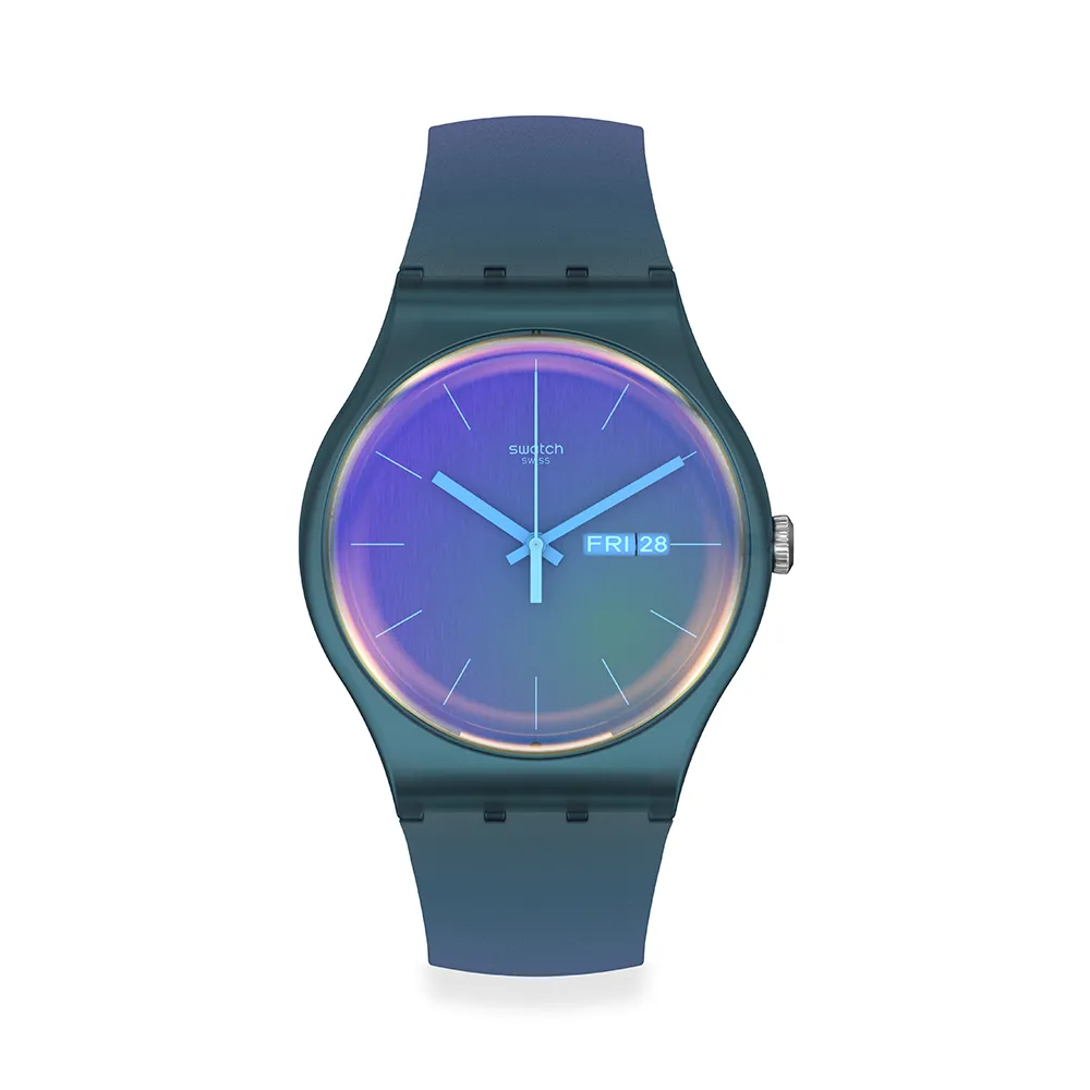 【SWATCH】FADE TO PINK 太陽光譜折射錶盤/經典手錶/男錶/女錶/瑞士製造 SO29N707 (41mm)