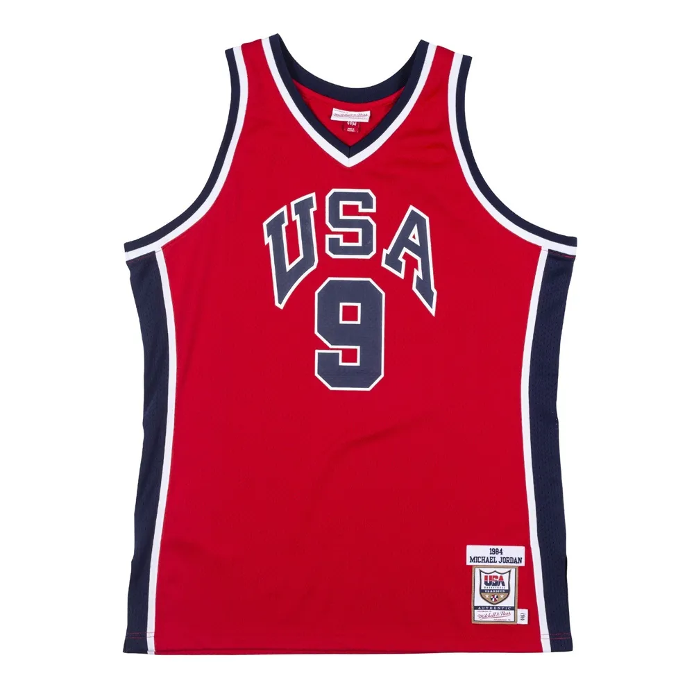 【NBA】M&N Authentic球員版復古球衣 84 TEAM USA #9 Michael Jordan 紅(AJY4AC19080-USASCAR84MJO)