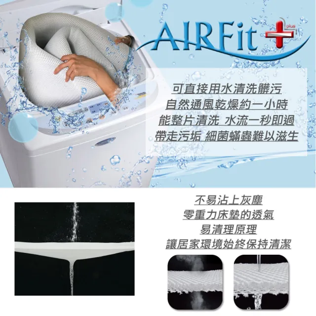【旭】日本旭川AIRFit氧活力親膚彈力2.2CM雙人加大空氣床墊-冬夏兩用表布(感謝伊正真心推薦)
