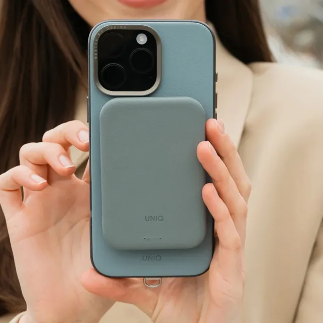 【UNIQ】Lexa Lyden 5000mAh 15W 1孔輸出 雙面磁吸行動電源｜WH 標示(無線/Magsafe/附品牌收納袋)