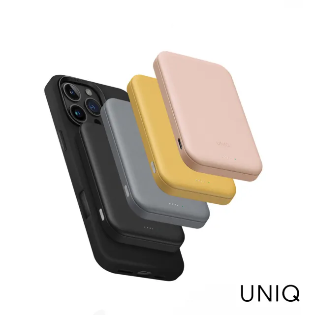 【UNIQ】Lexa Lyden 5000mAh 15W 1孔輸出 雙面磁吸行動電源｜WH 標示(無線/Magsafe/附品牌收納袋)