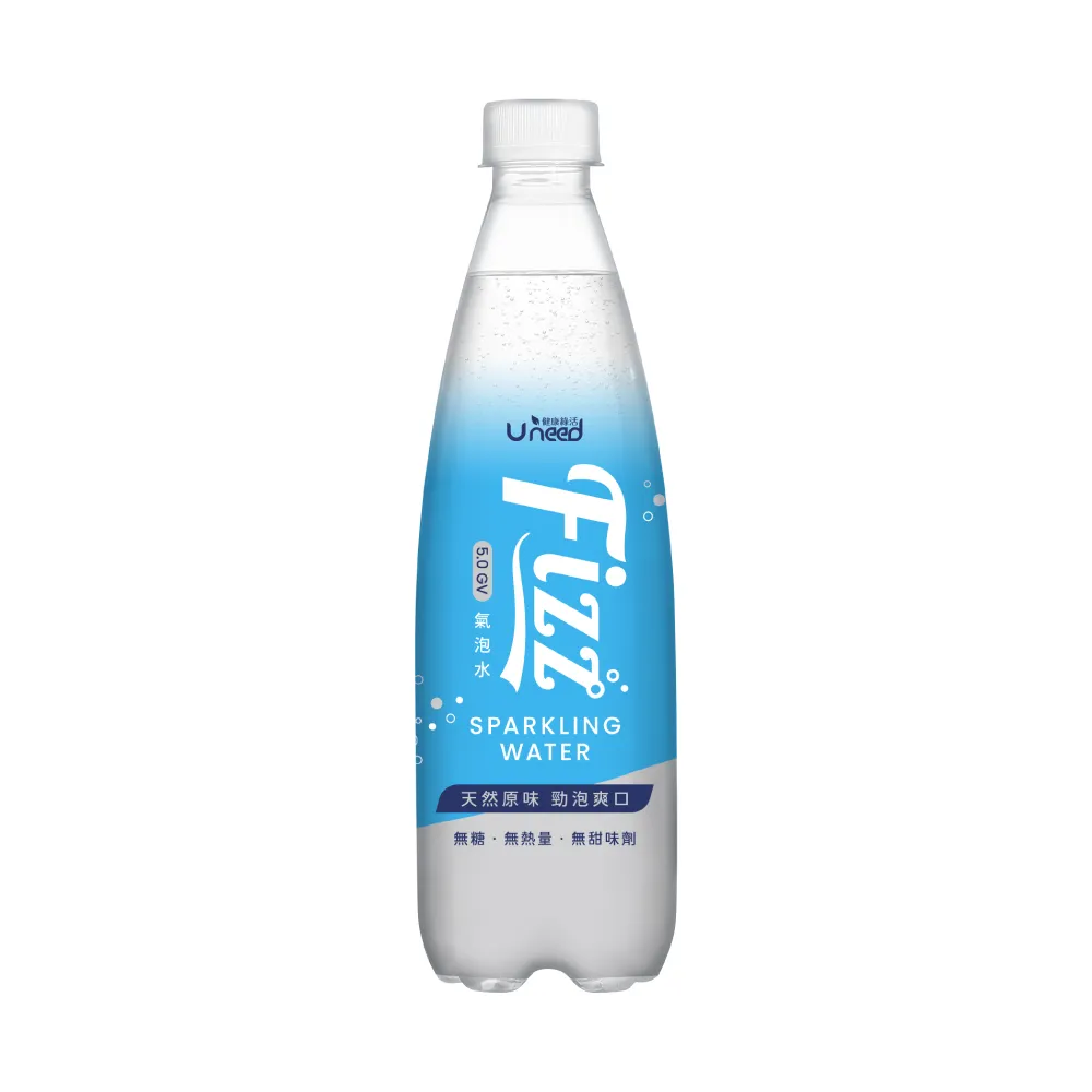 【Uneed 健康綠活】Fizz氣泡水500mlx24入/箱(狠強氣泡 5GV 無糖零卡)