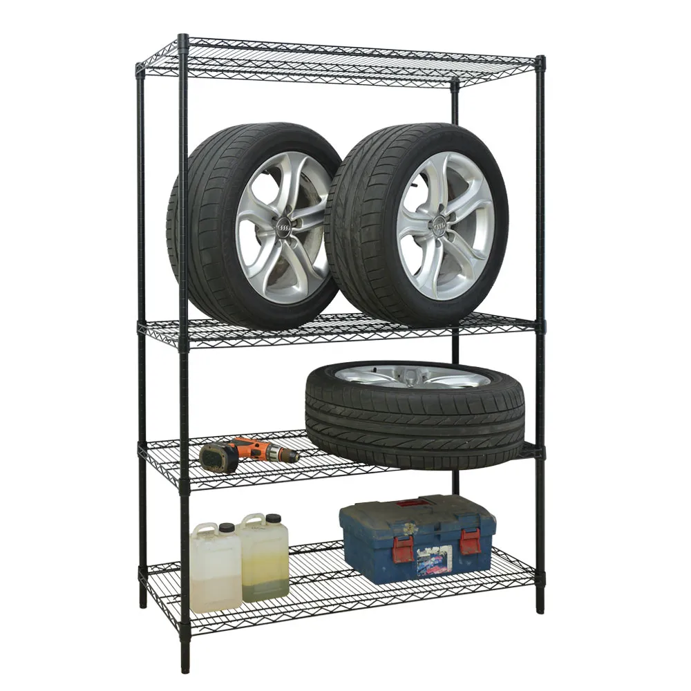 【居家cheaper】荷重型 46X122X150CM四層置物架-烤黑(層架鐵架)