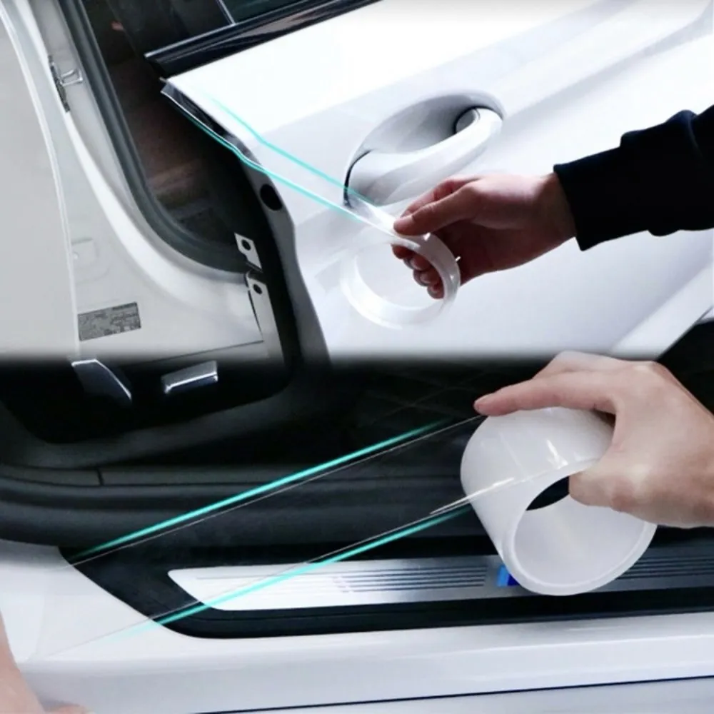 【威力鯨車神】透明無痕車門防撞條3cmX10m汽車防刮保護貼/專業車用黏性強化不傷車漆