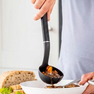 【KitchenAid】美國 不沾鍋尼龍湯杓 墨黑32cm / 湯勺 料理匙 攪拌杓 攪拌勺