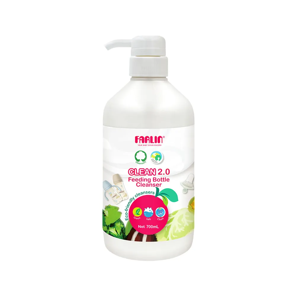 【Farlin】EcoClean 植物性奶瓶蔬果清潔劑-液態按壓款700ml