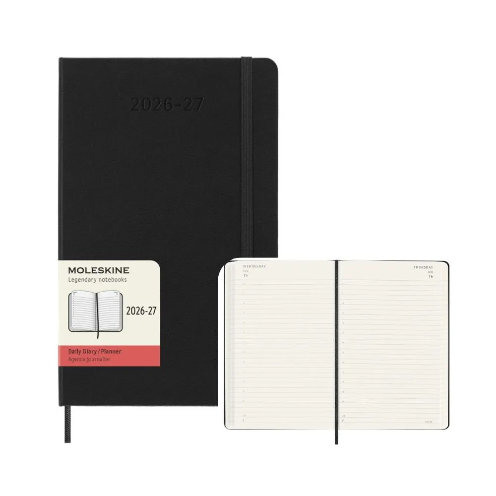 【MOLESKINE】2026-27 18個月日記軟皮手帳 - L型/黑