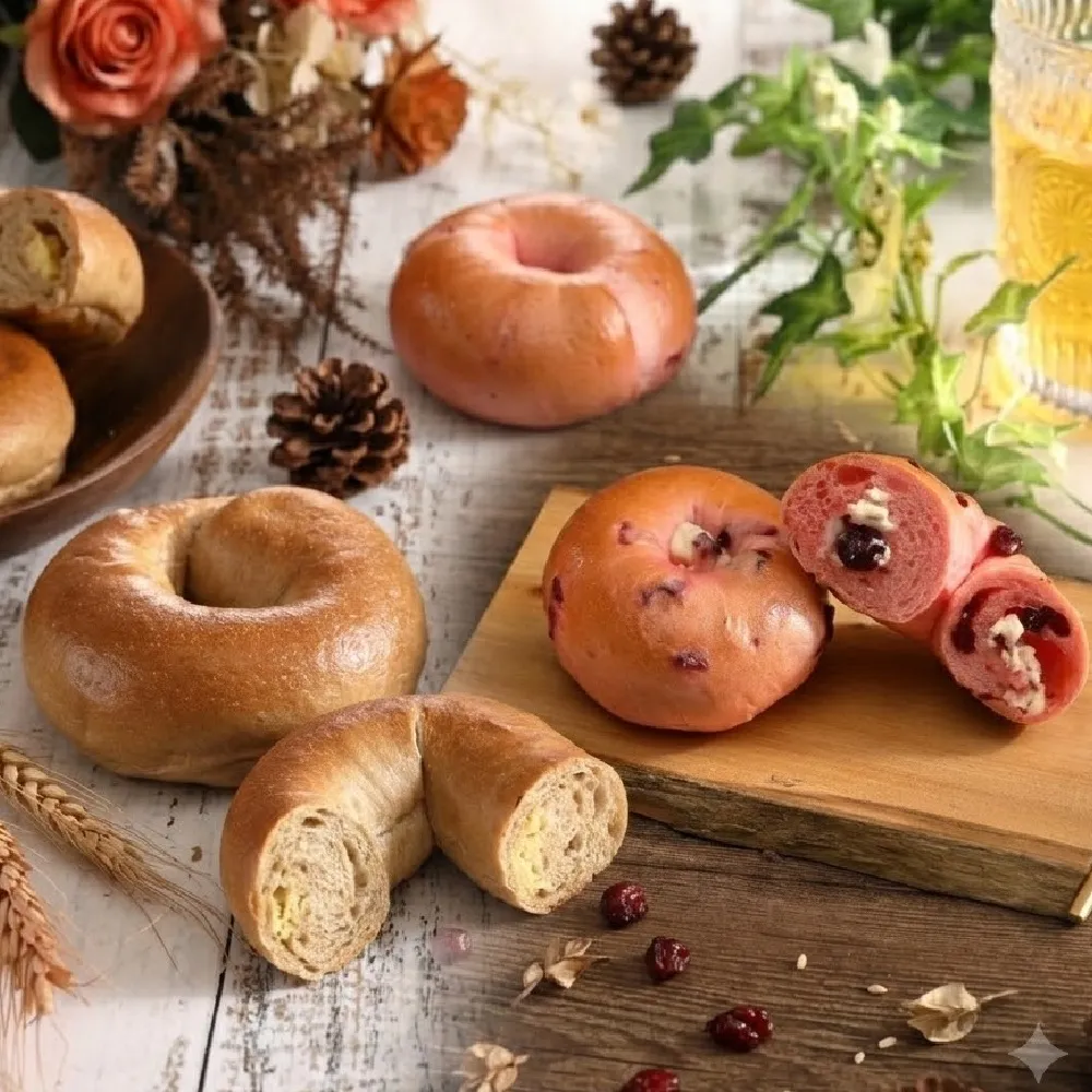【BAKER 胖大師】蔓越莓乳酪貝果、咖啡奶酥貝果任選10入