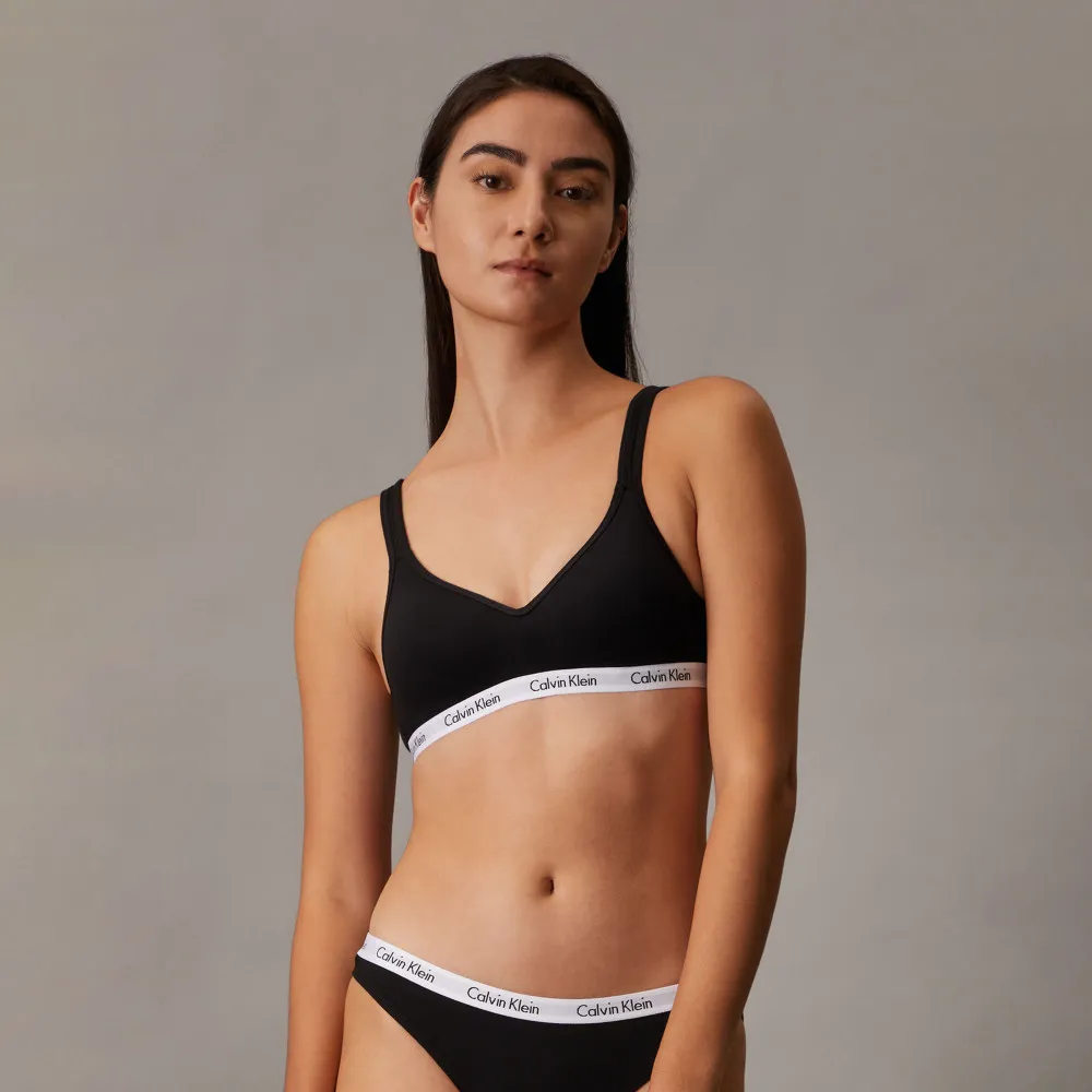 【CALVIN KLEIN】官方旗艦館 CK Carousel 薄墊輕盈胸圍 _黑色