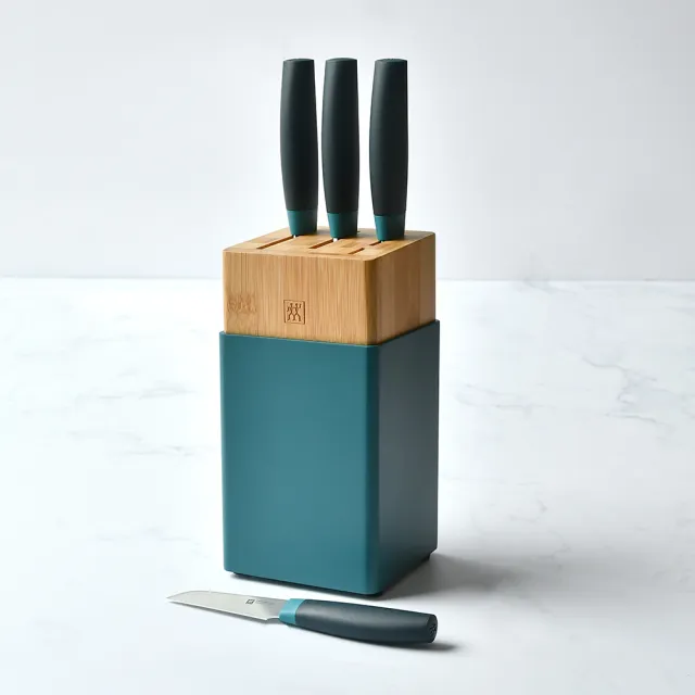 【ZWILLING 德國雙人】Now S五件式彩色刀具/刀座組-萊姆綠/莓果藍/石榴紅3色任選(德國雙人牌集團官方直營)