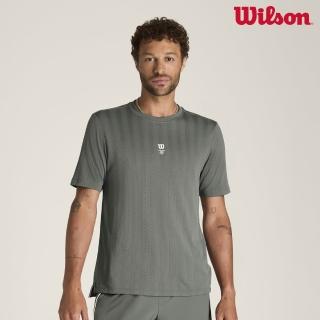 【WILSON】Game Point Seamless Tee Castor 男款 服飾 短袖T恤 綠色 WM00474E079001