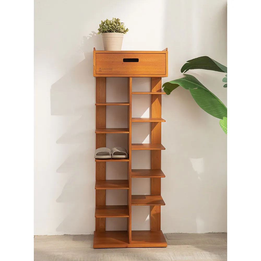 【Mahogany 瑪荷尼家具】免組裝 48X35X127 室內鞋架MYR-C  全原木桃花心木 鞋架 ART-C11