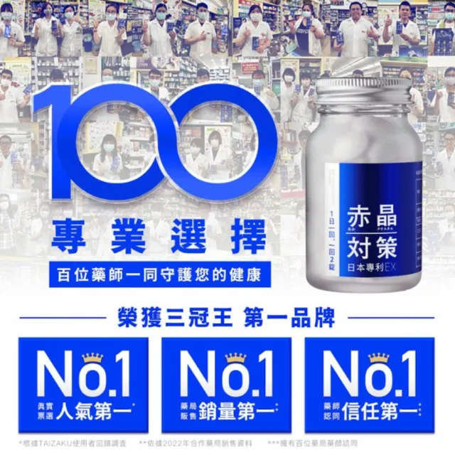 【TAIZAKU 火星生技】強化型 赤晶對策EX 5入 60錠/盒(解晶代謝科技 代謝 綠茶 海鮮救星)