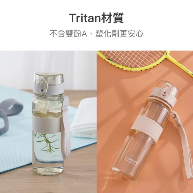 【LocknLock 樂扣樂扣】官方直營 Tritan優質彈蓋提帶水壺 650ml