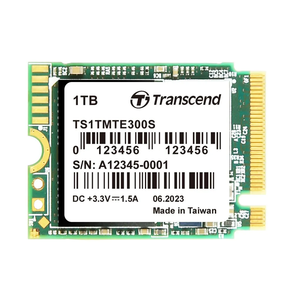 【Transcend 創見】MTE300S 1TB M.2 2230 PCIe Gen3x4 SSD固態硬碟(TS1TMTE300S 新舊包裝隨機出貨)