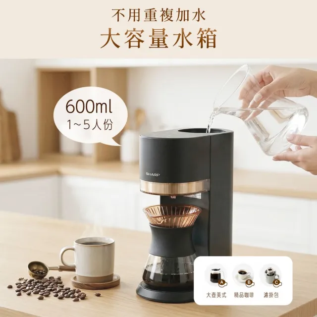 【SHARP 夏普】頂級A咖iBarista智慧咖啡機(HM-AD20VT-B)