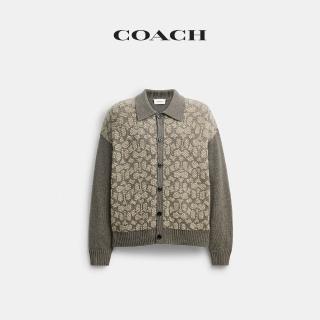 【COACH】蔻馳官方直營 經典 SIGNATURE 針織衫-灰色(CEQ91)