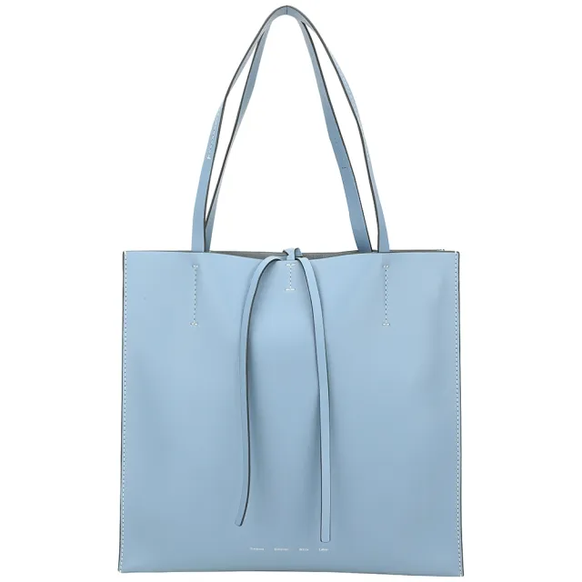 【Proenza Schouler】PS1 Twin 大款 麂皮拼接牛皮 肩背托特包(水藍色 側背包 通勤包 LOEWE設計總監品牌)