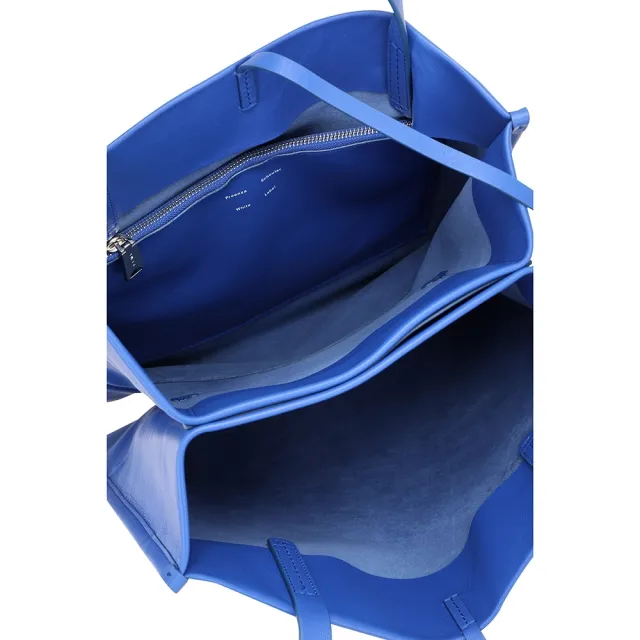 【Proenza Schouler】PS1 Twin 大款 柔軟納帕牛皮肩背托特包(藍色 筆電包 通勤包 LOEWE設計總監品牌)