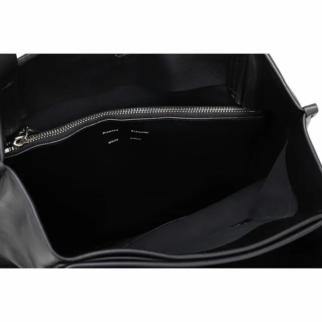 【Proenza Schouler】PS1 Twin 大款 柔軟納帕牛皮肩背托特包(黑色 筆電包 通勤包 LOEWE設計總監品牌)