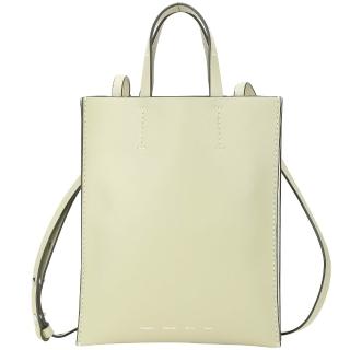【Proenza Schouler】PS1 Twin 雙面撞色小牛皮 手提/斜背托特包(灰綠色x白色 兩用包 LOEWE設計總監品牌)