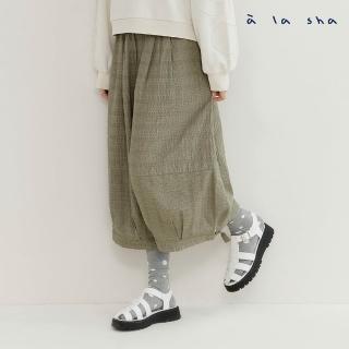 【a la sha】泡泡條紋球狀褲裙