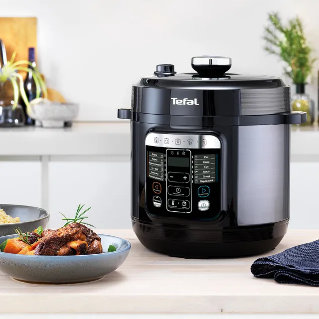 【Tefal 特福】饗味智能萬用鍋/壓力鍋/舒肥-森林黑(CY601870)