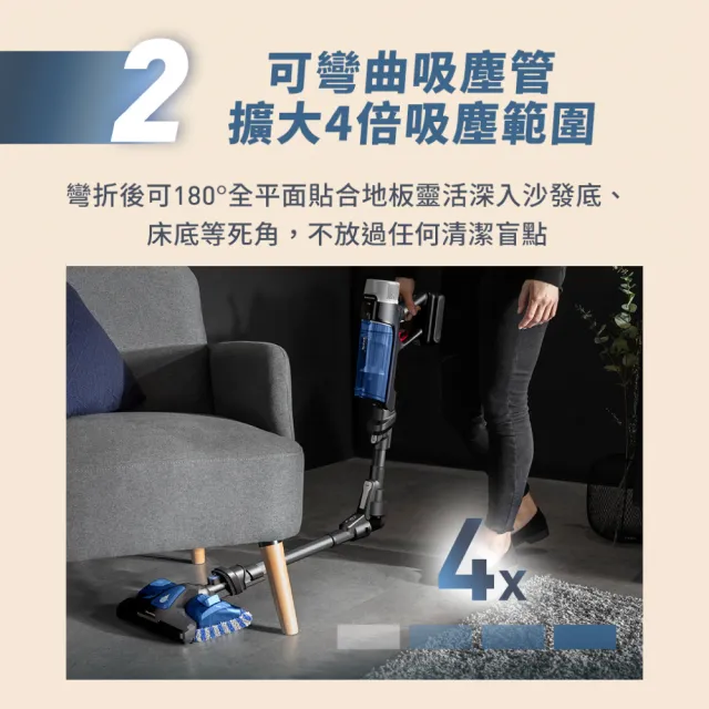 【Tefal 特福】潛行者X-force 9.60 aqua無線可彎折濕拖吸塵器(法國銷售第一)