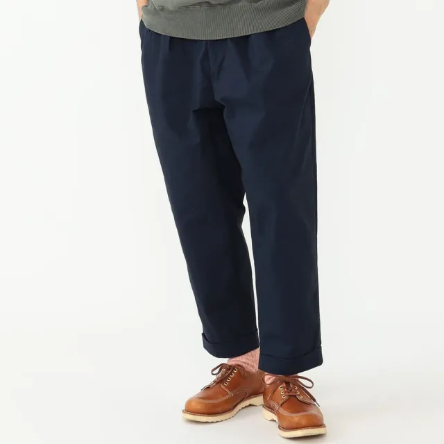 【BEAMS】官方旗艦館 BEAMS PLUS / 男裝 雙打摺 卡其 工裝褲