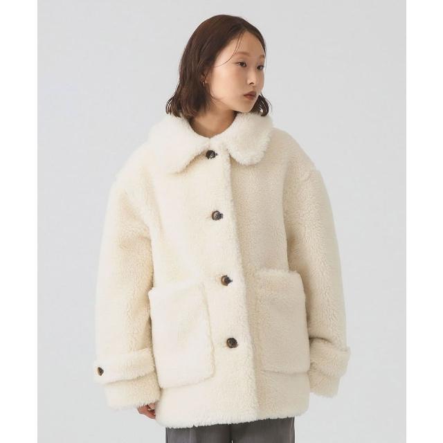 【BEAMS】官方旗艦館 Ray BEAMS / 女裝 羊羔絨 BIG 口袋 短版 大衣