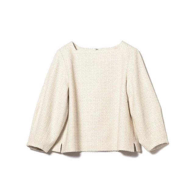 【BEAMS】官方旗艦館 Demi-Luxe BEAMS / 女裝 斜紋軟呢 方領 上衣