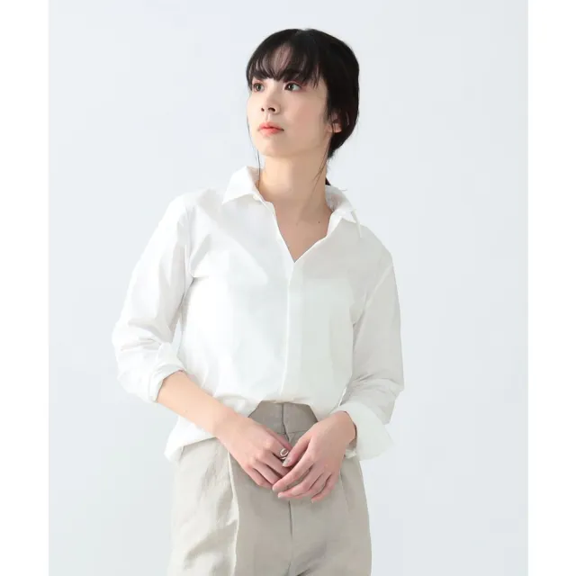 【BEAMS】官方旗艦館 AK+1 / 女裝 刺繡 標準領 長袖 襯衫