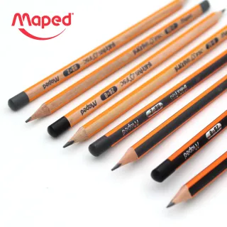 【Maped】國民三角鉛筆(12支入)多款｜HB 2B 兒童鉛筆 小學生鉛筆 附橡擦鉛筆