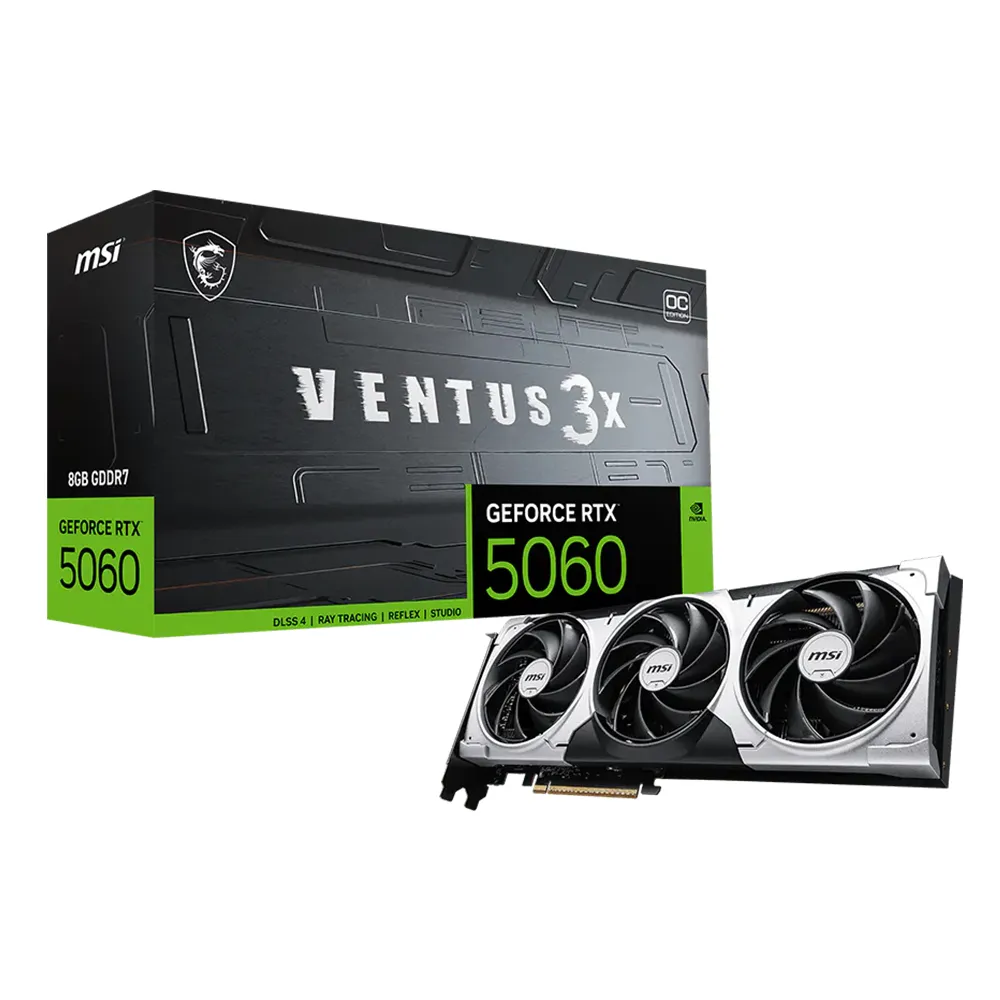 【MSI 微星】GeForce RTX 5060 8G VENTUS 3X OC 顯示卡