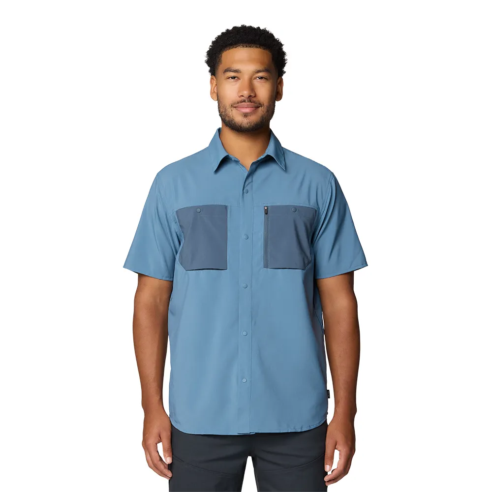 【Mountain Hardwear】Trail Sender Short Sleeve Men 防曬彈性短袖襯衫 深海藍/滿月藍 男款 #2068741