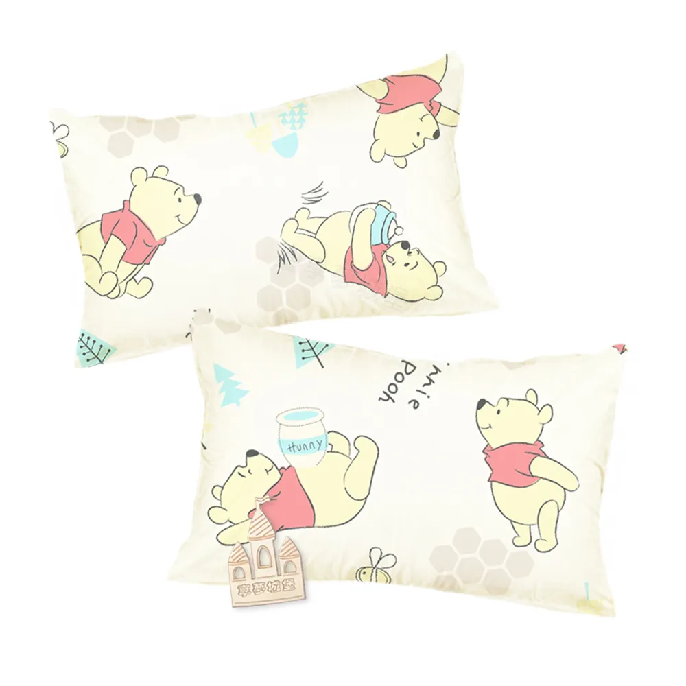【享夢城堡】MIT卡通枕頭63x45cm一入圖案隨機－迪士尼小熊維尼Pooh 蜂蜜探險-米黃 / 正版授權中枕