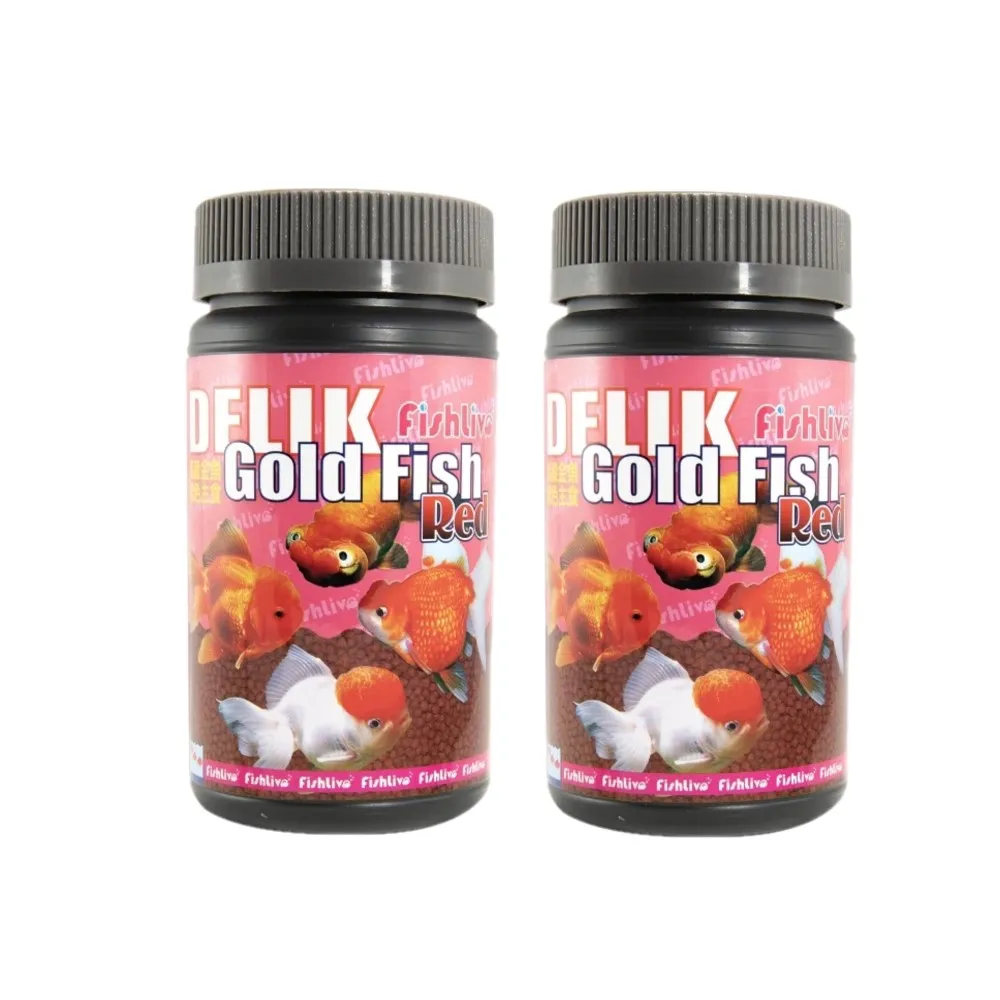 【FishLive 樂樂魚】高級金魚增色主食280ml/2瓶組(肉食 魚隻 魚飼料 蝦飼料)