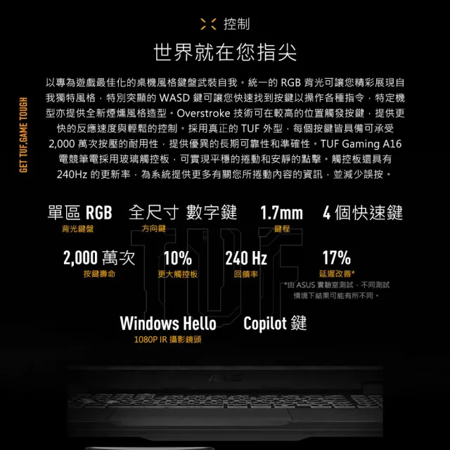 【ASUS 華碩】TUF耳機組★16吋GeForce RTX 5060 R9電競筆電(FA608PMR-0041A8940HX/R9-8940HX/16G/512G/W11)