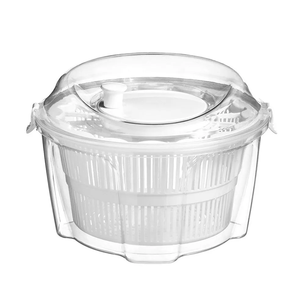 【Premier】英國 手轉式蔬菜脫水器 白26cm / 蔬菜香草脫水器 瀝水籃瀝水盆