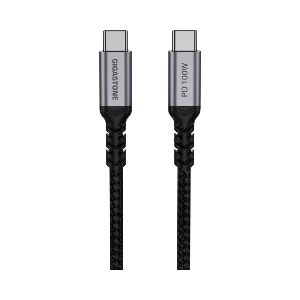 【Gigastone 立達國際】100W Type-C to C 4K USB3.2 Gen2 編織傳輸充電線 CC-7800B (支援iPhone17/MacBook)