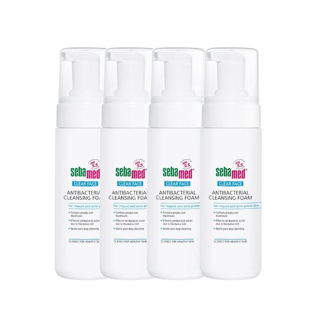 【SEBAMED 施巴】痘淨潔面慕斯150mlx4入超值組(總代理)