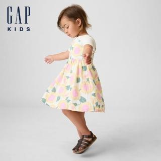 【GAP】嬰兒及幼兒棉紗向日葵洋裝-向日葵(897717)