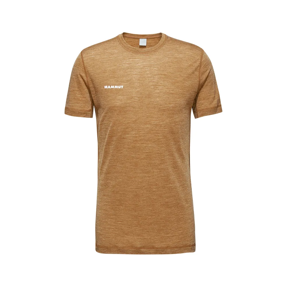 【Mammut 長毛象官方直營】Tree Wool FL T-Shirt Men 羊毛混紡快乾抗臭短袖T恤 獵豹猲 男款 #1017-06660