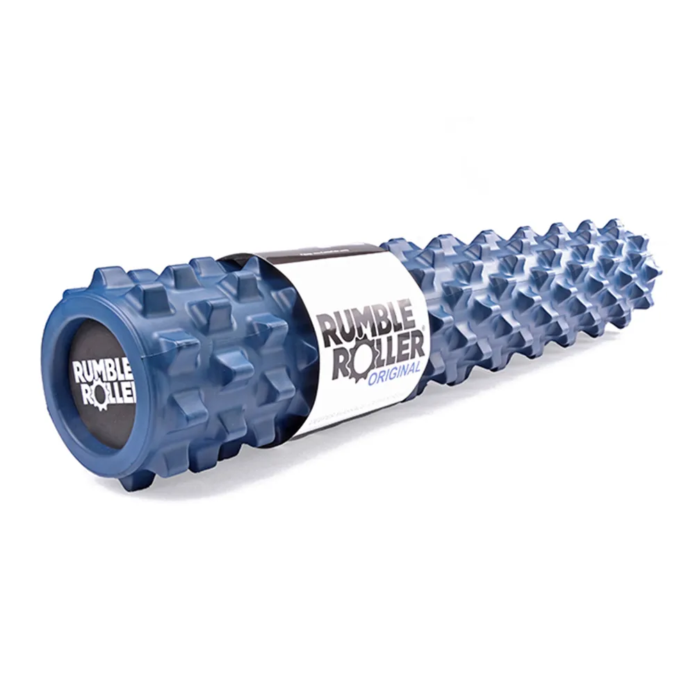 【Rumble Roller】深層按摩滾輪 贈背帶 狼牙棒 長版79cm 標準硬度(瑜珈柱 按摩滾筒 筋膜放鬆 瑜珈滾筒)