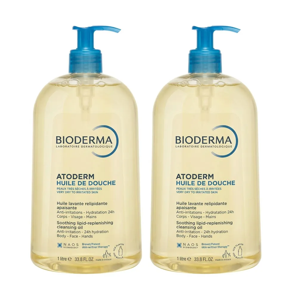 【BIODERMA】舒益輕 沐浴油 1000ml 二入組(溫和潔淨乾癢肌 平行輸入)