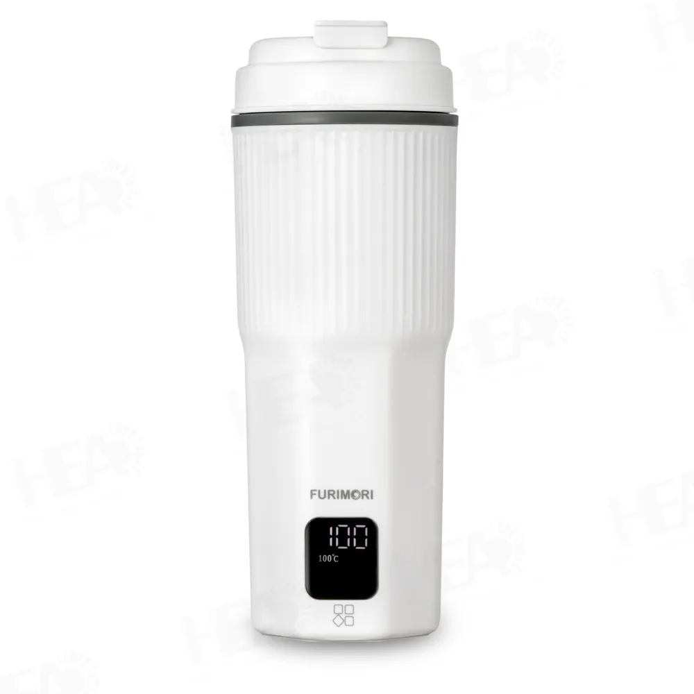 【FURIMORI 富力森】316不鏽鋼450ml國際電壓旅行電熱水杯保溫杯快煮杯(FU-K176)