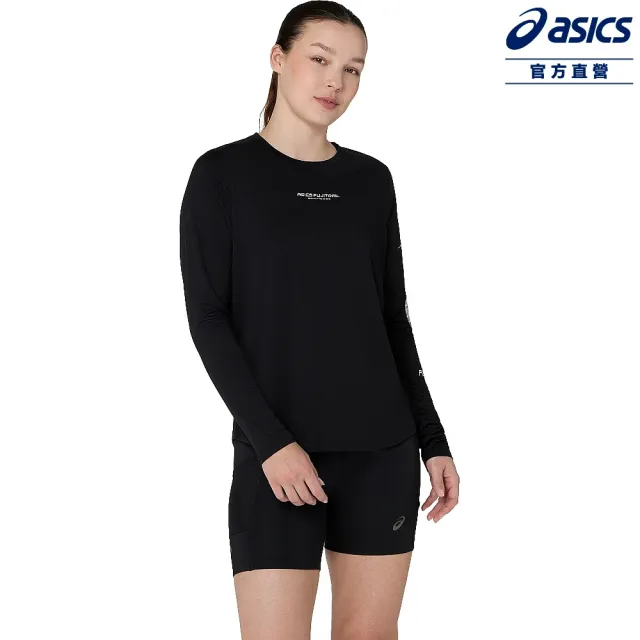 【asics 亞瑟士】長袖上衣 女款 FUJITRAIL 海外版 跑步上衣 2012D430-001