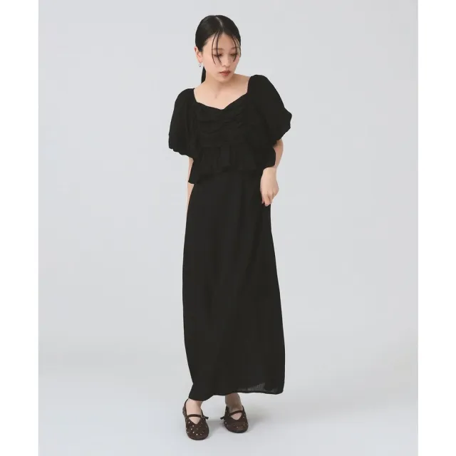 【BEAMS】官方旗艦館 Ray BEAMS / 女裝 褶邊 泡芙袖 洋裝
