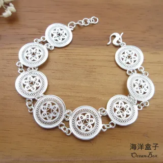 【海洋盒子】歲月靜好.平安銅鼓S990純銀手鍊.附贈禮盒